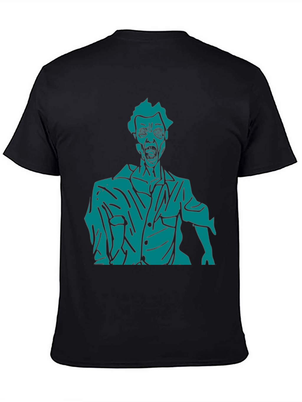 Zombie Graphic Print T-Shirt - Black