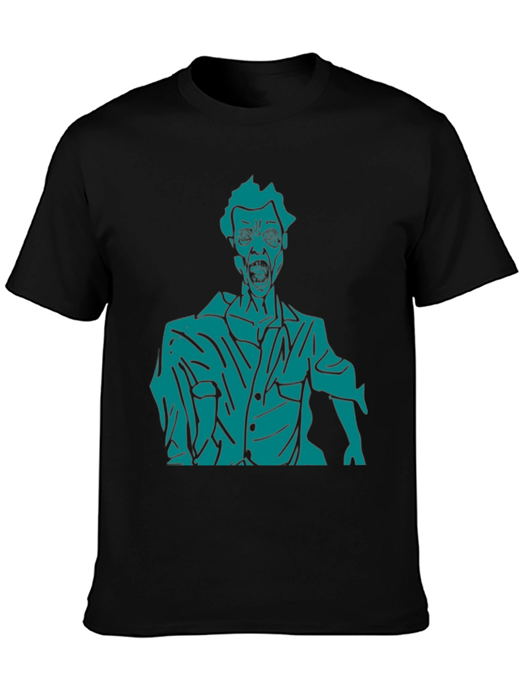 Zombie Graphic Print T-Shirt - Black