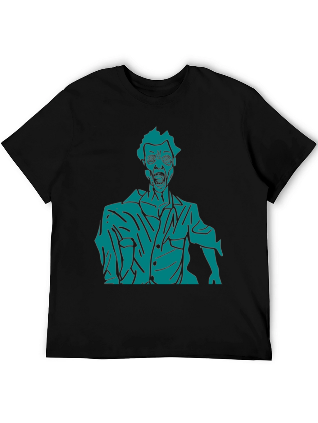 Zombie Graphic Print T-Shirt - Black