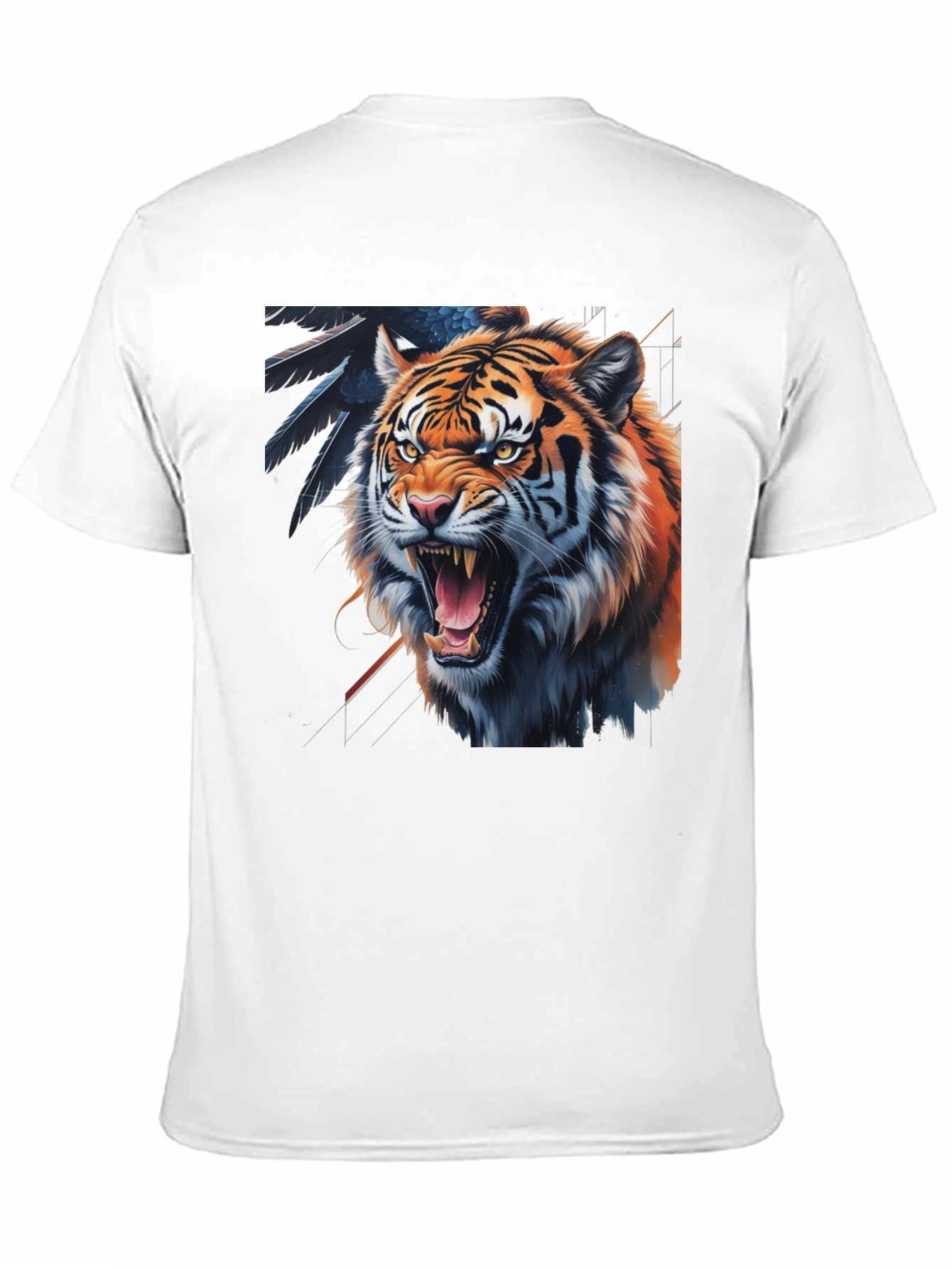 Tiger Graphic Print Black Tee