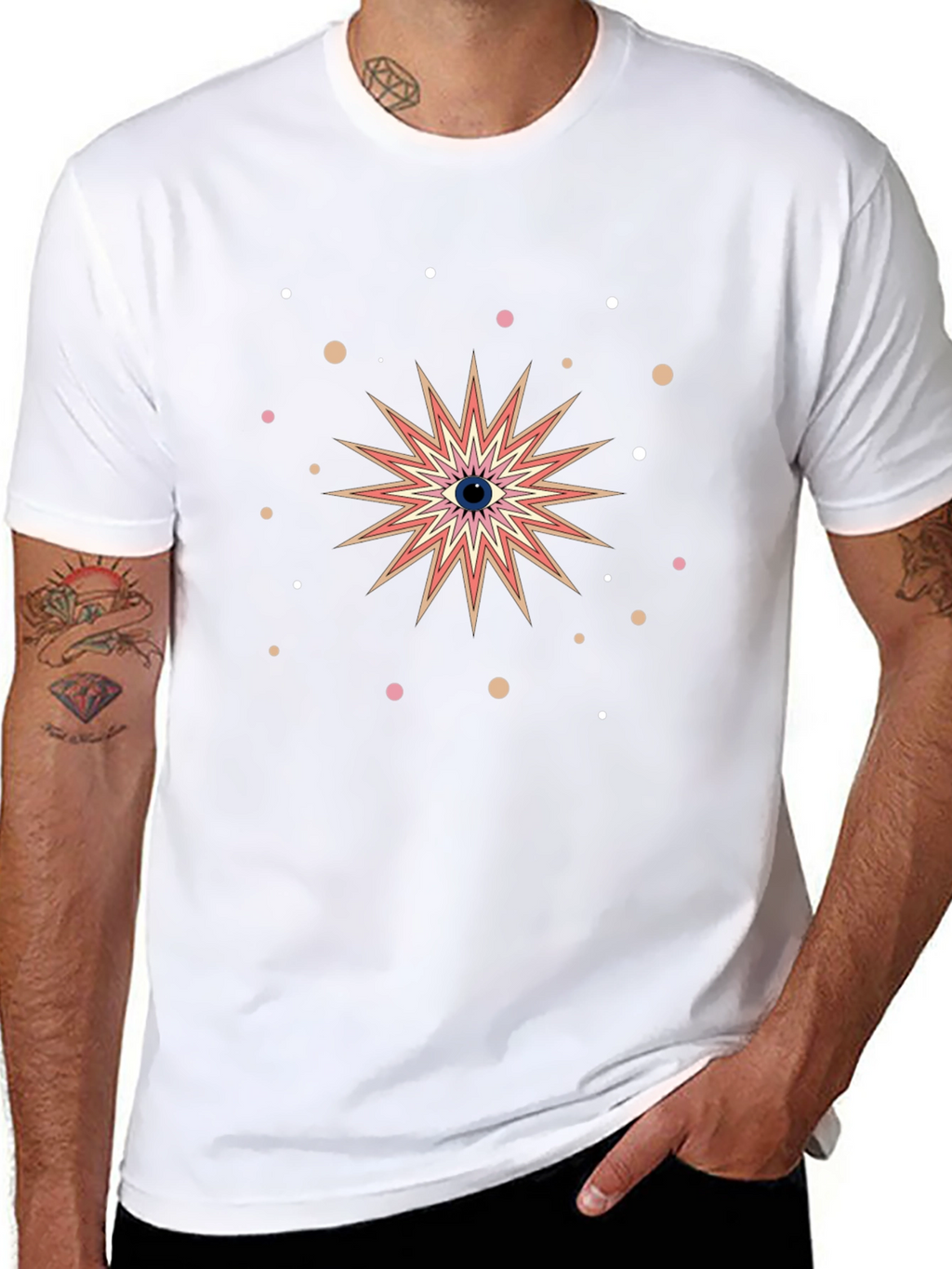 Eye Starburst Graphic Black T-Shirt