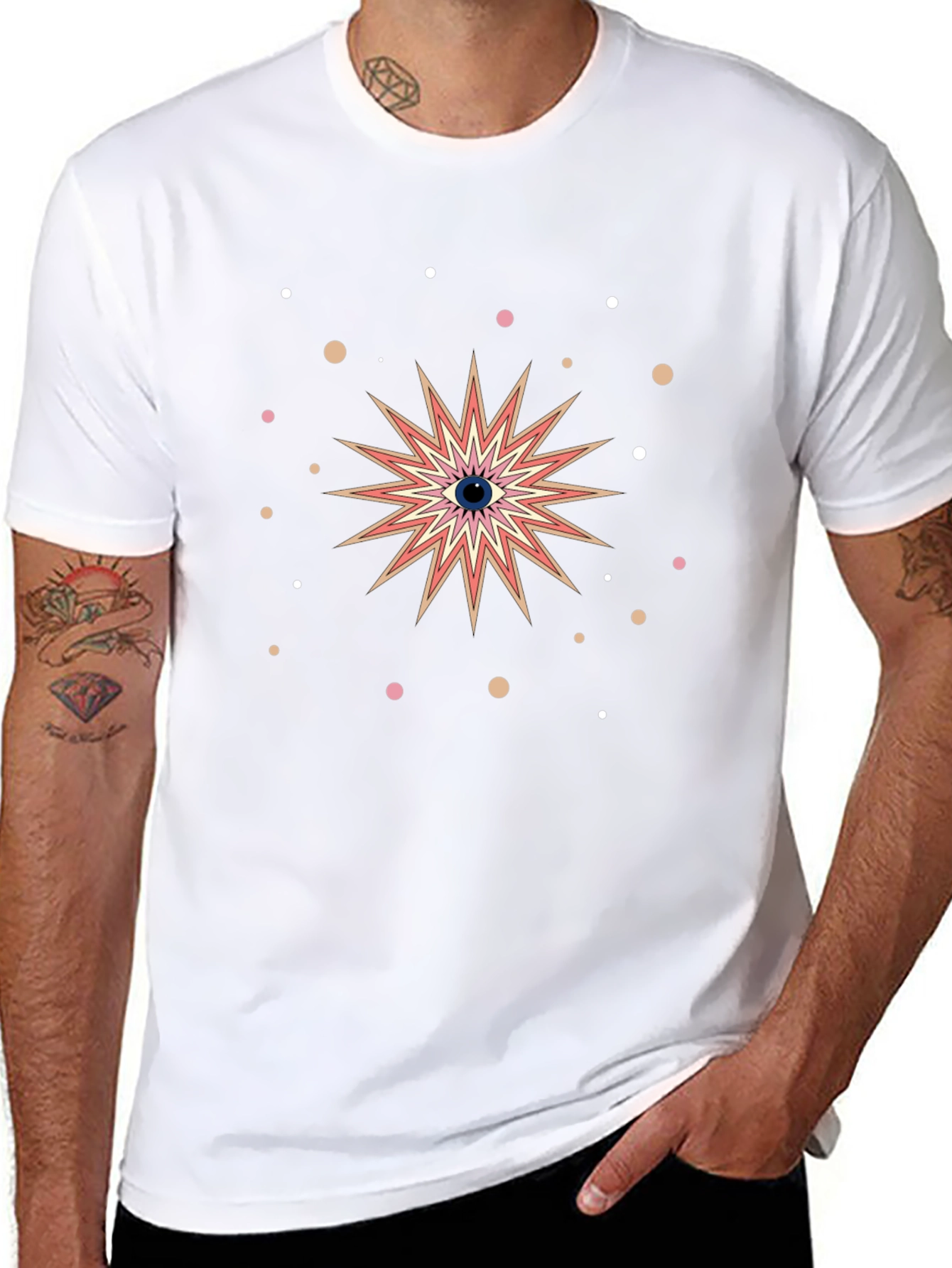 Eye Starburst Graphic Black T-Shirt