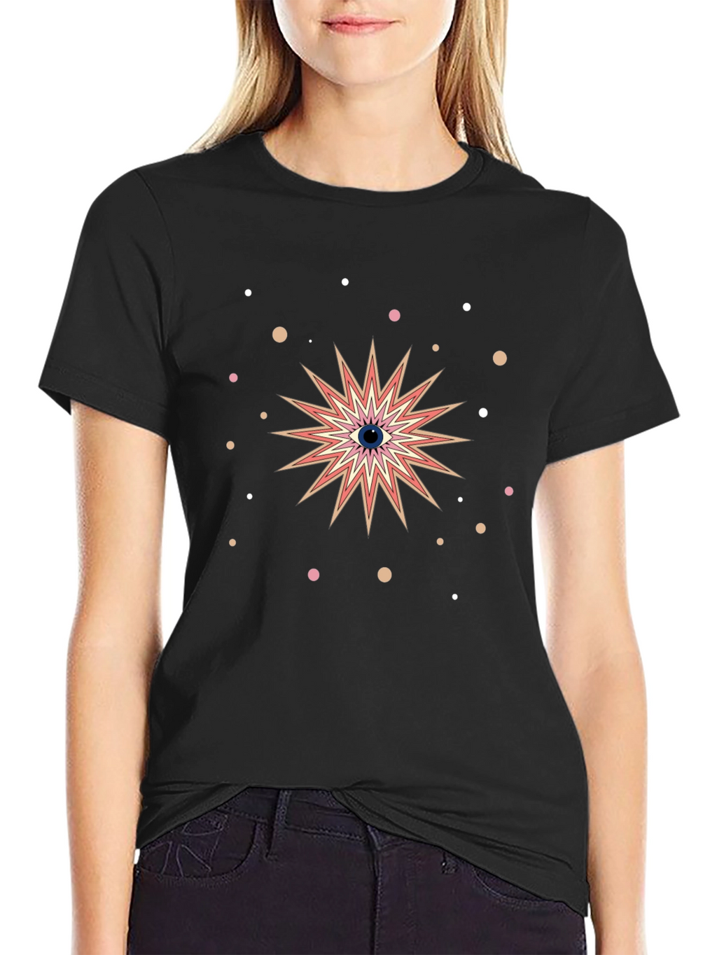 Eye Starburst Graphic Black T-Shirt