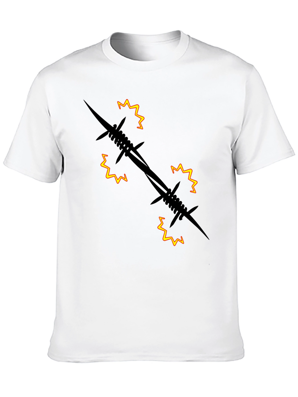 Barbed Wire Graphic Black T-Shirt