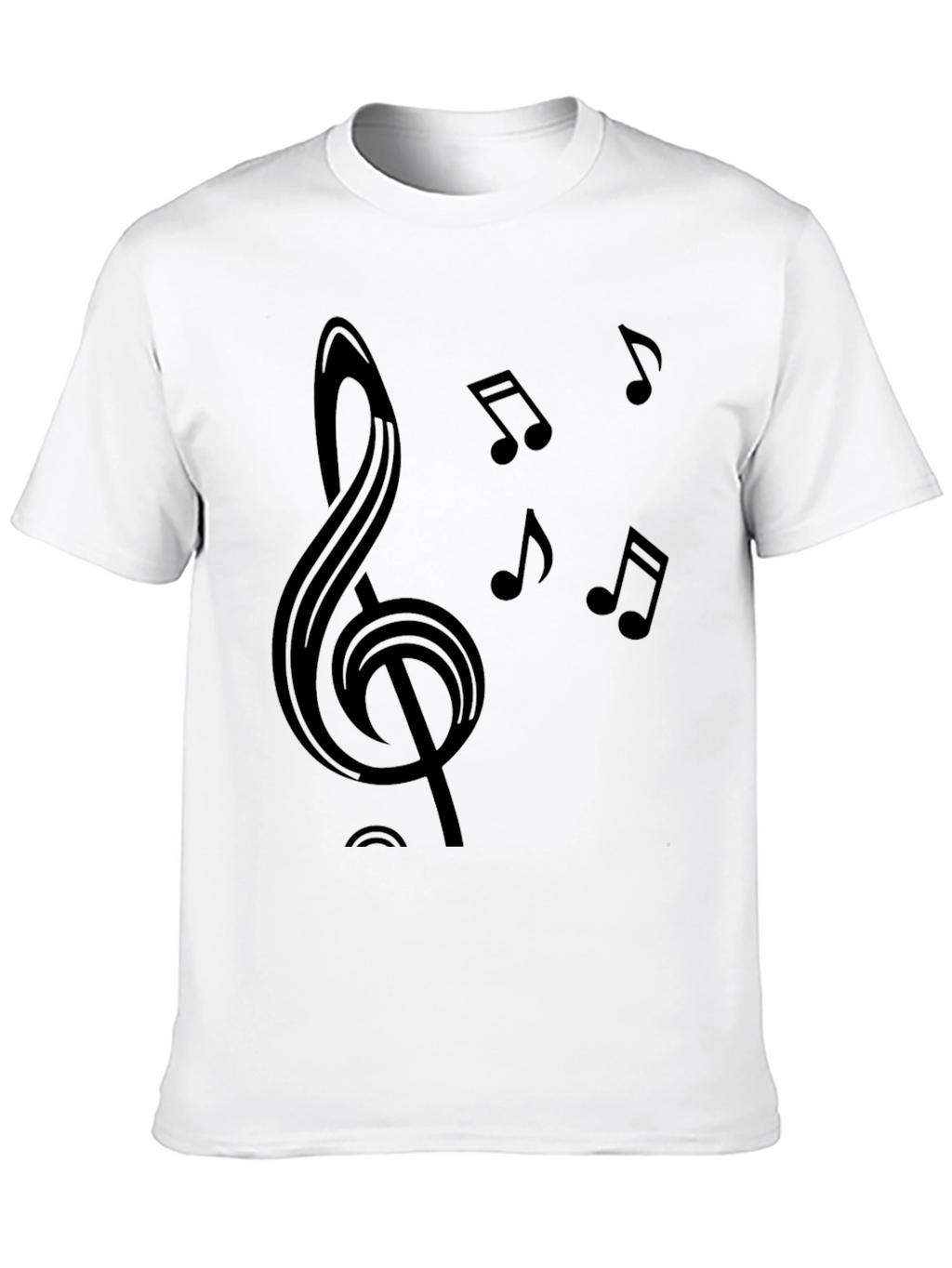 Music Note Graphic Black T-Shirt