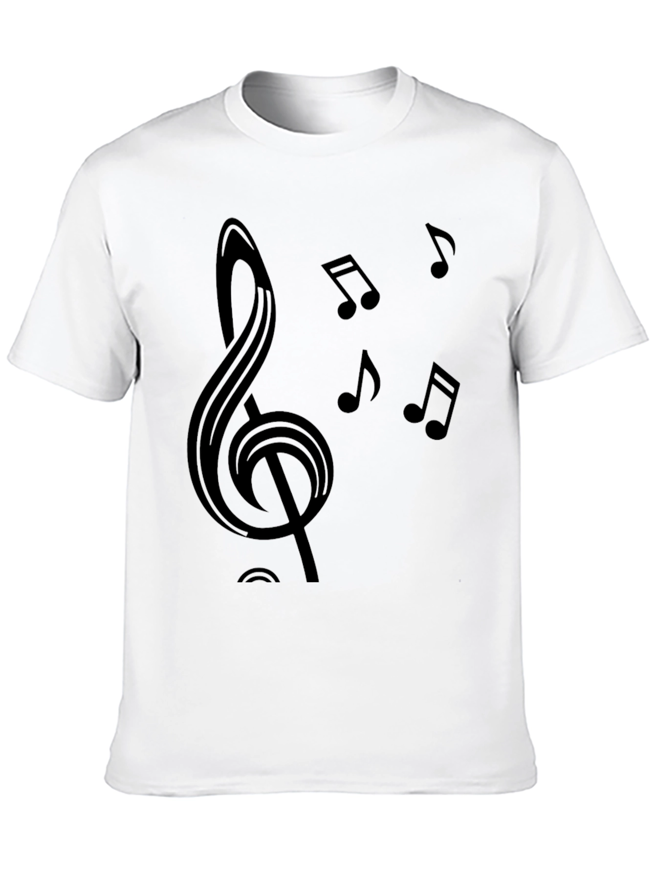 Music Note Graphic Black T-Shirt