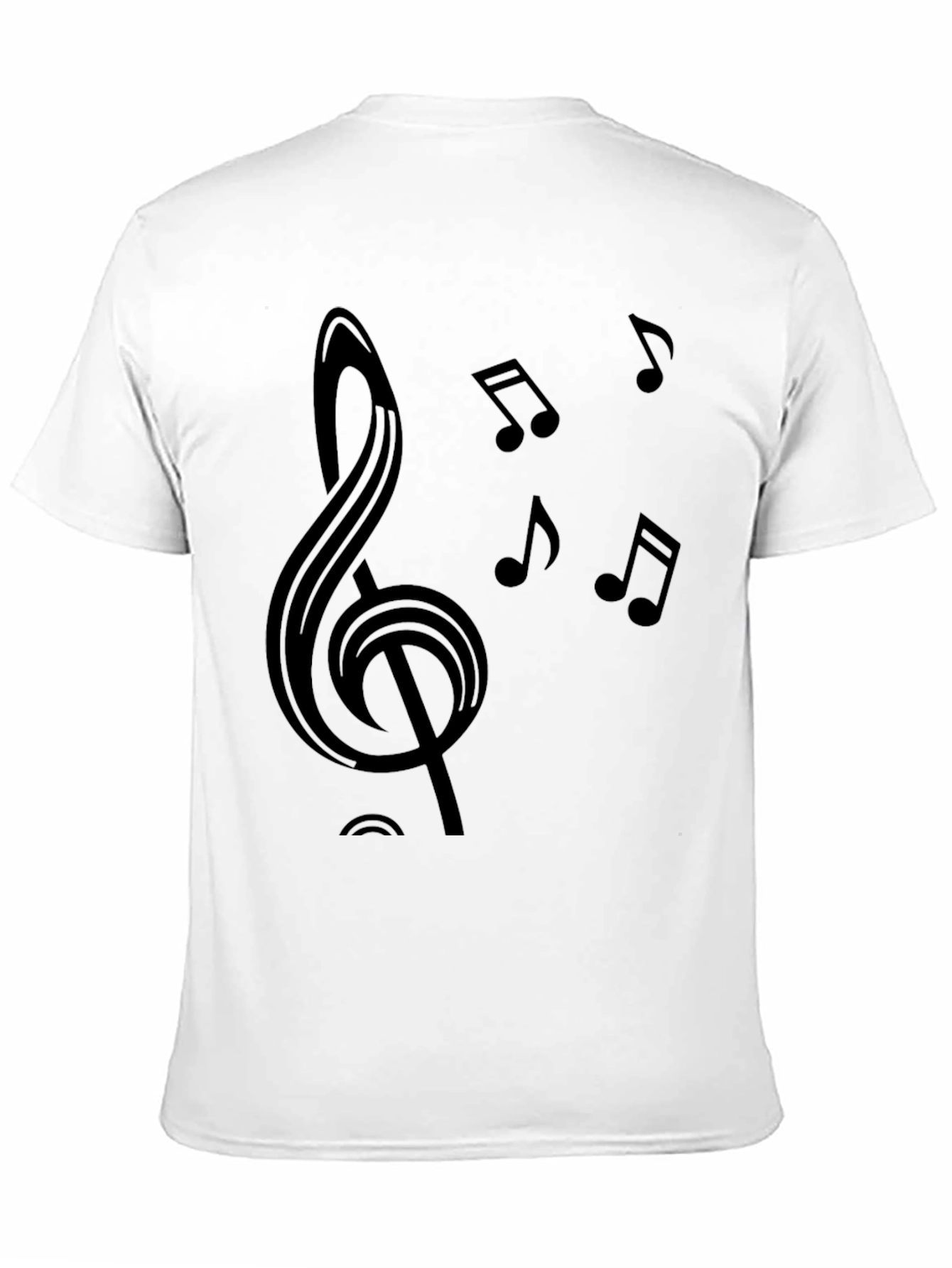 Music Note Graphic Black T-Shirt