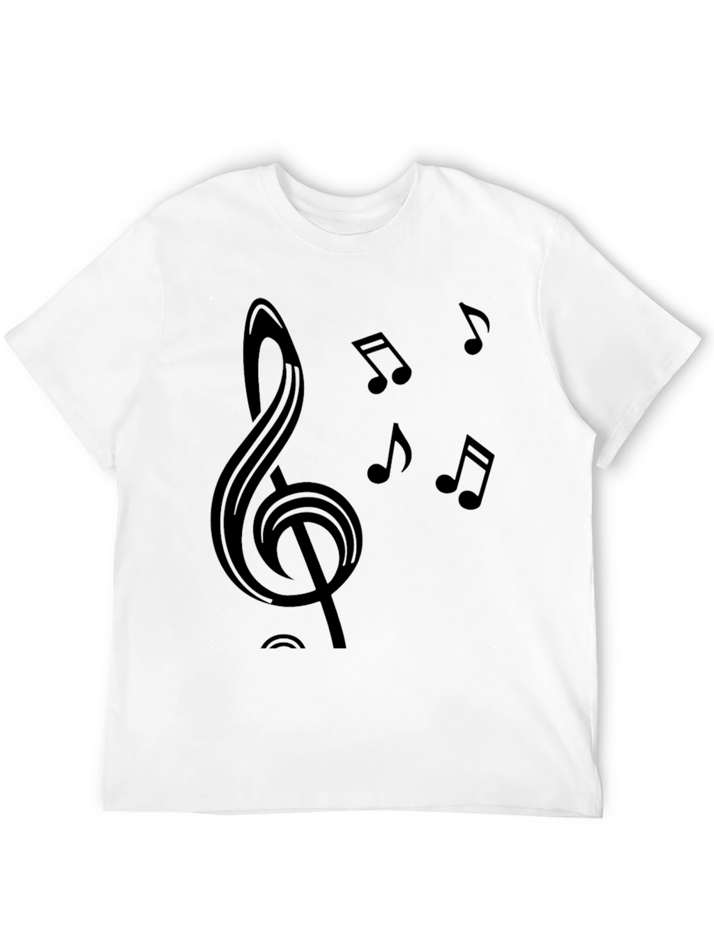 Music Note Graphic Black T-Shirt