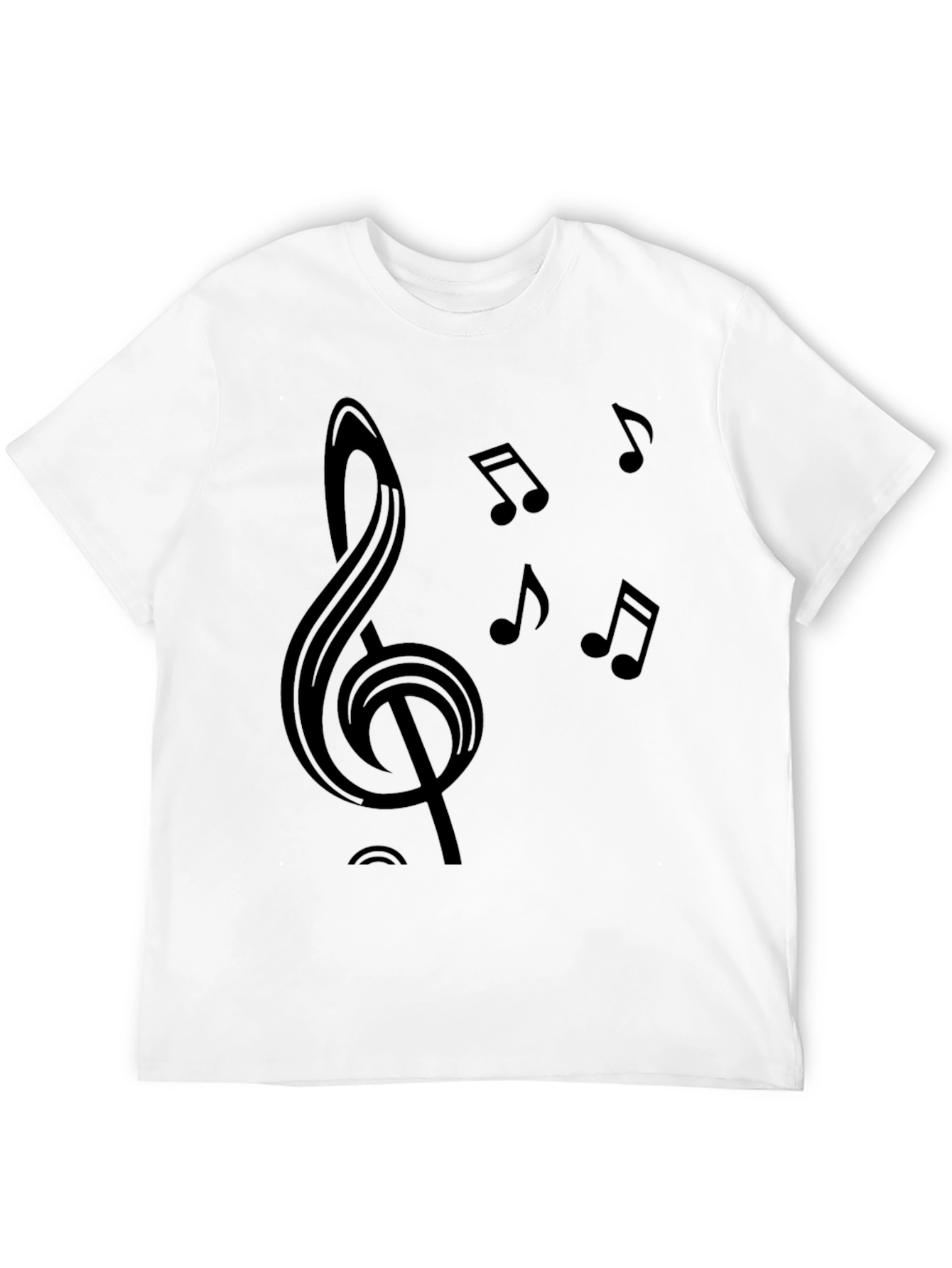Music Note Graphic Black T-Shirt