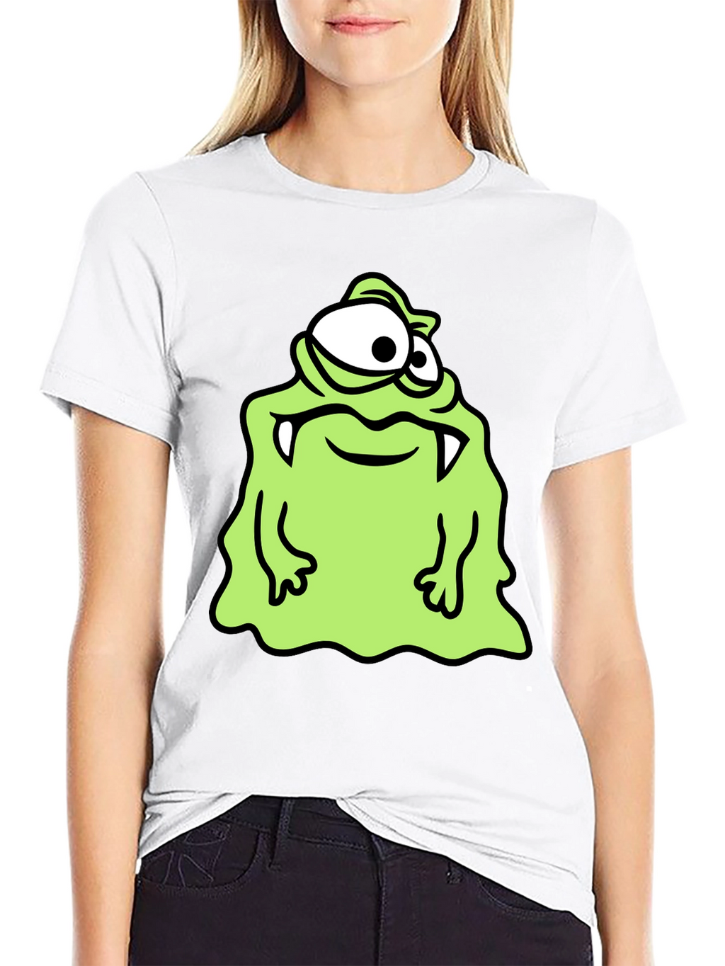 Monster Cartoon Graphic Print T-Shirt