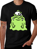 Monster Cartoon Graphic Print T-Shirt