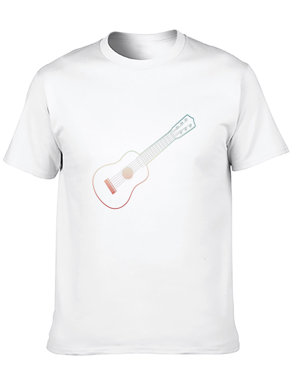 Ukulele Graphic Tee - Black Cotton T-Shirt