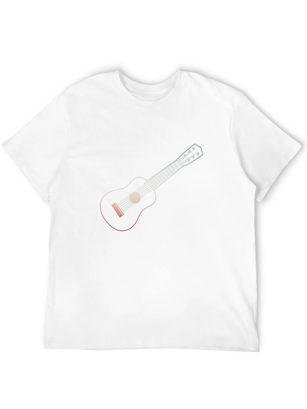 Ukulele Graphic Tee - Black Cotton T-Shirt