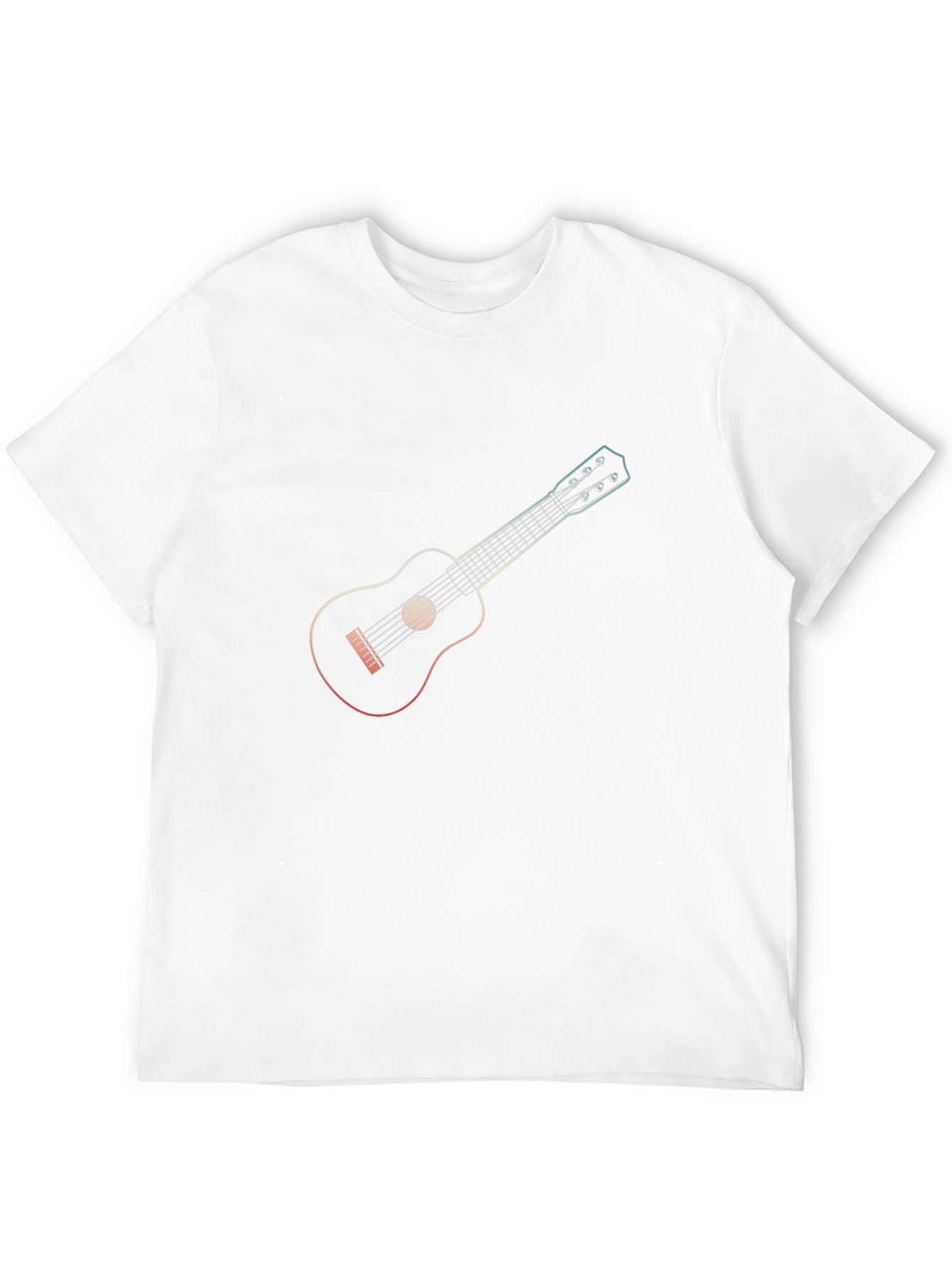 Ukulele Graphic Tee - Black Cotton T-Shirt