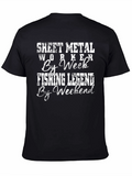 Sheet Metal Worker Fishing Legend T-Shirt