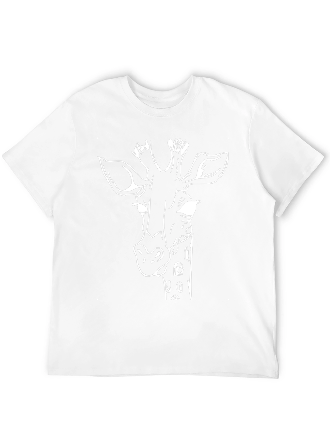 Giraffe Graphic Tee - Mens Black Cotton T-Shirt