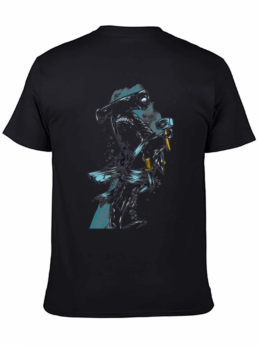 Hammerhead Shark Graphic Print T-Shirt