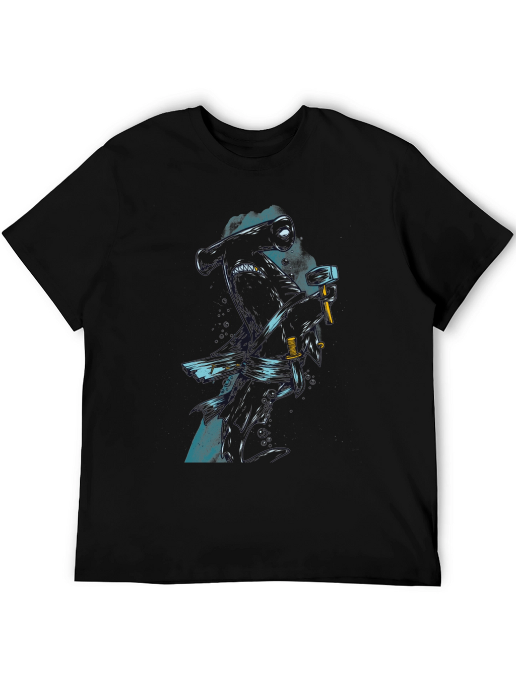 Hammerhead Shark Graphic Print T-Shirt