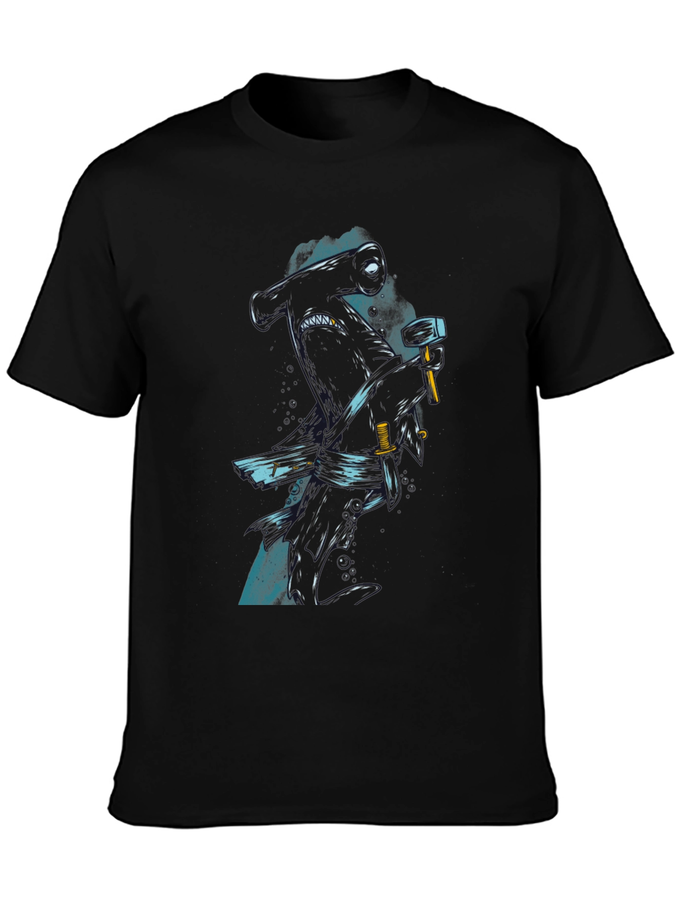 Hammerhead Shark Graphic Print T-Shirt
