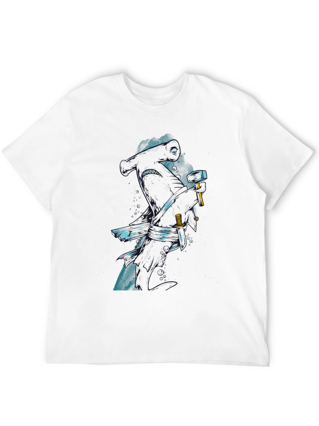 Hammerhead Shark Graphic Print T-Shirt