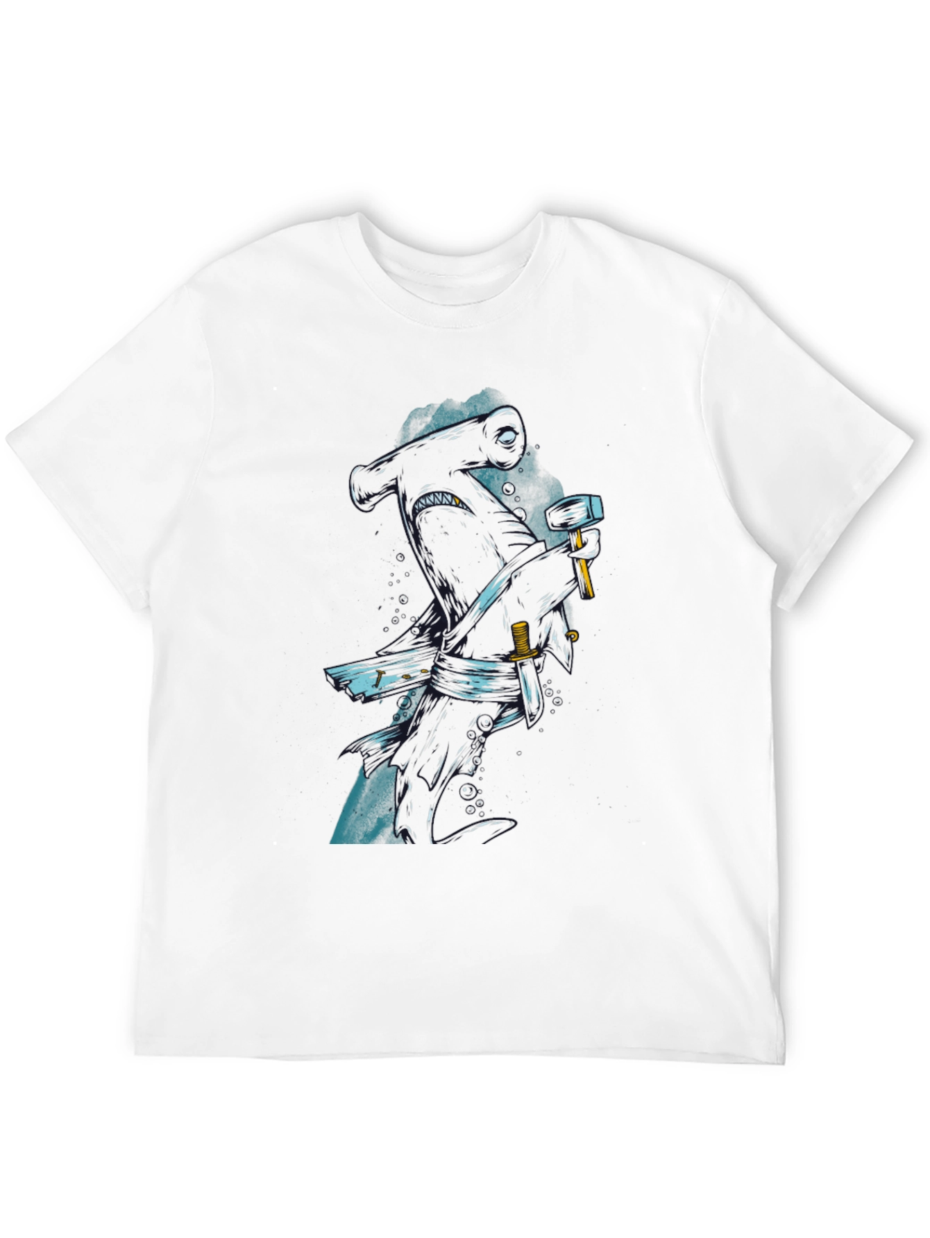 Hammerhead Shark Graphic Print T-Shirt