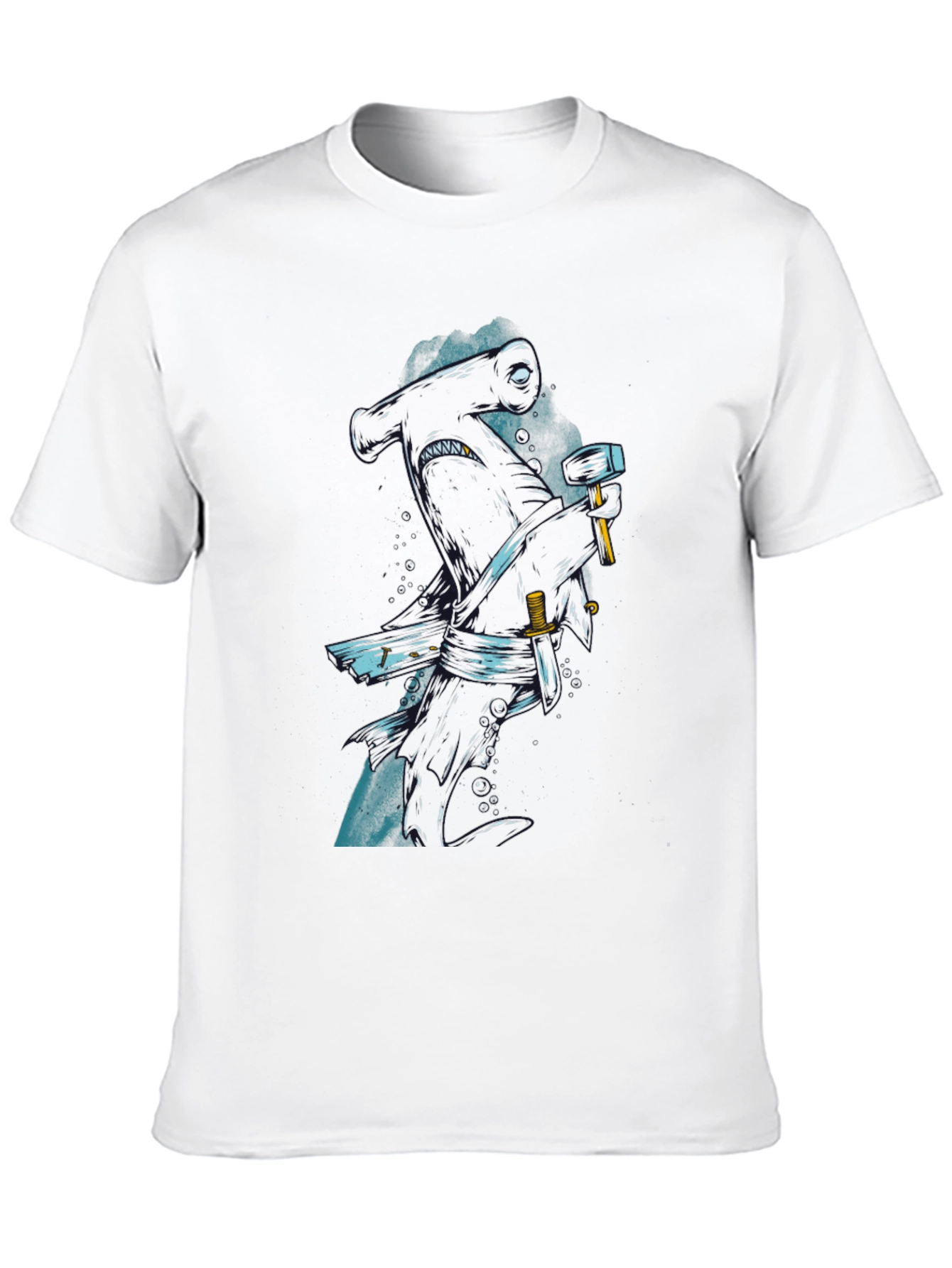 Hammerhead Shark Graphic Print T-Shirt