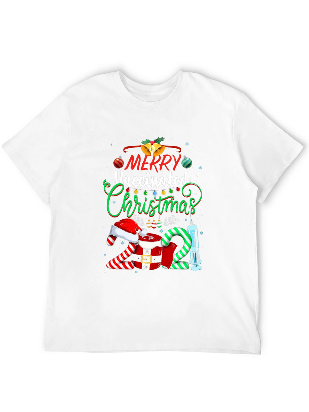 Merry Vaccinated Christmas 2021 T-Shirt