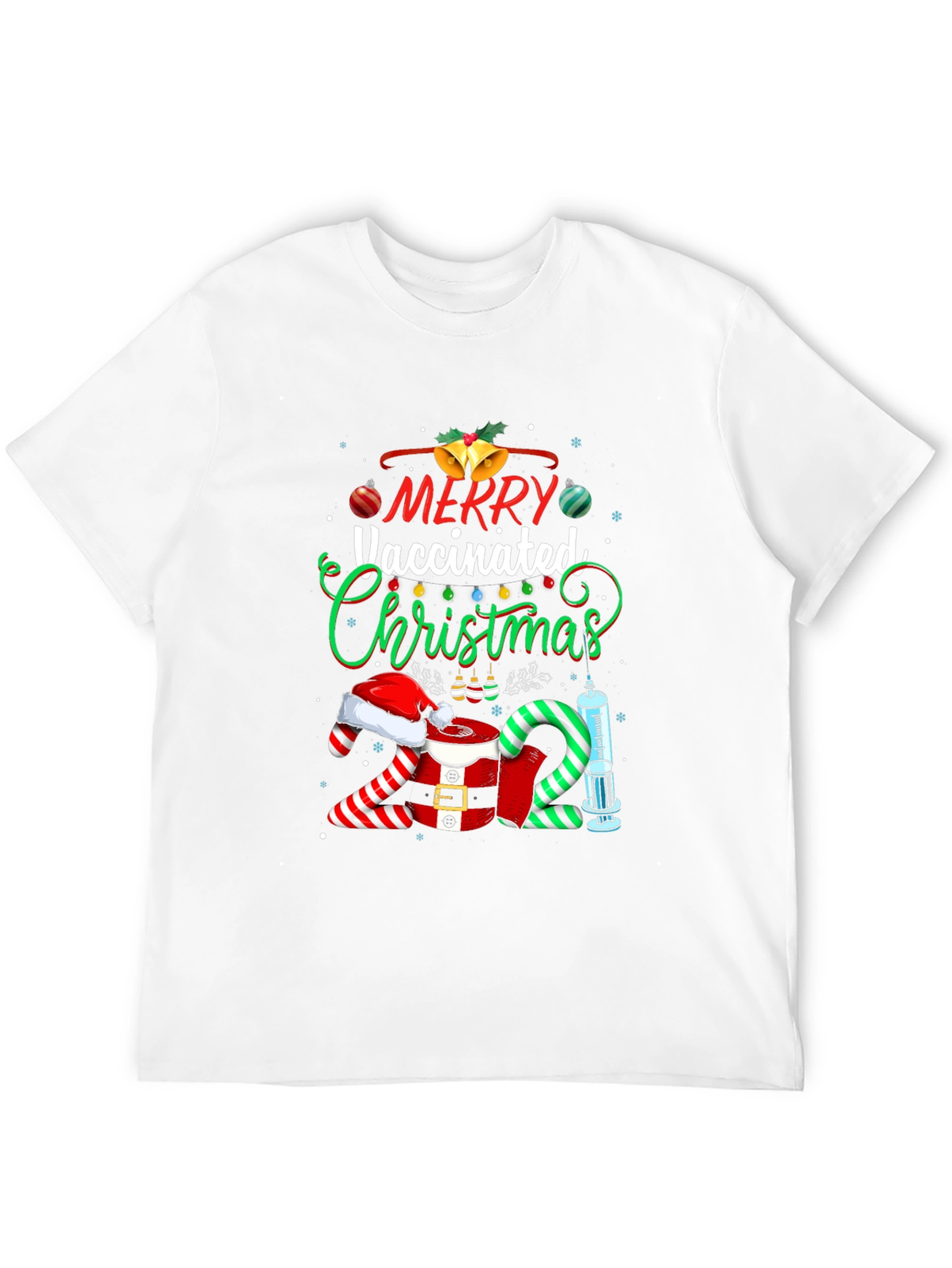 Merry Vaccinated Christmas 2021 T-Shirt
