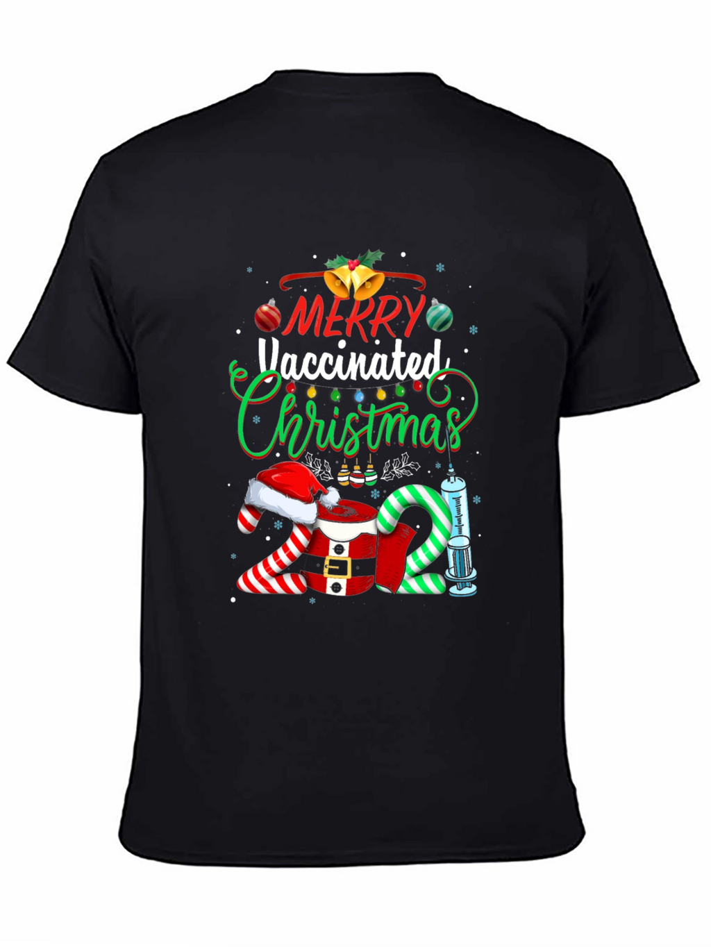 Merry Vaccinated Christmas 2021 T-Shirt