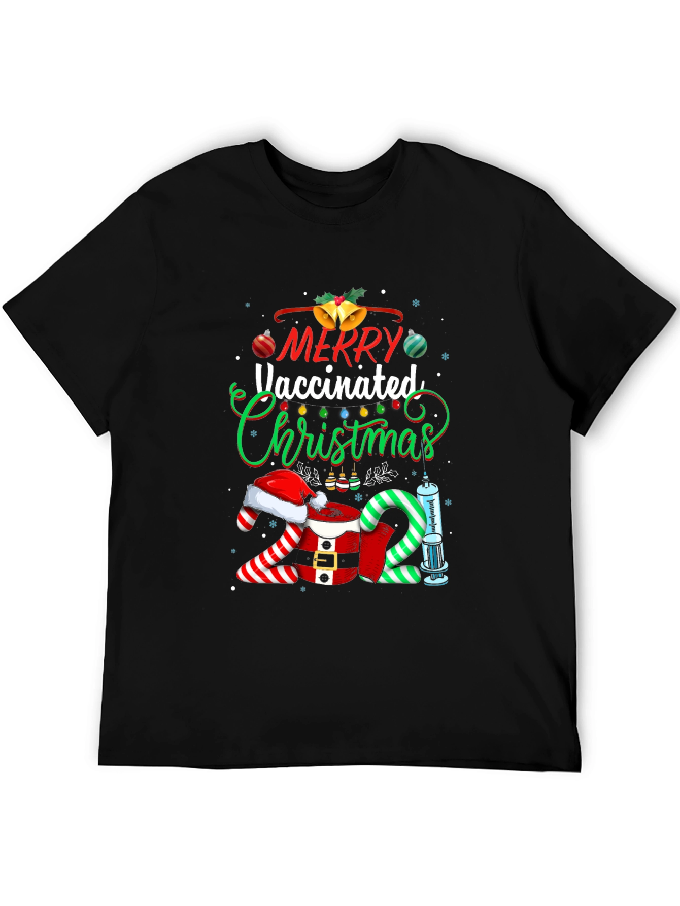 Merry Vaccinated Christmas 2021 T-Shirt