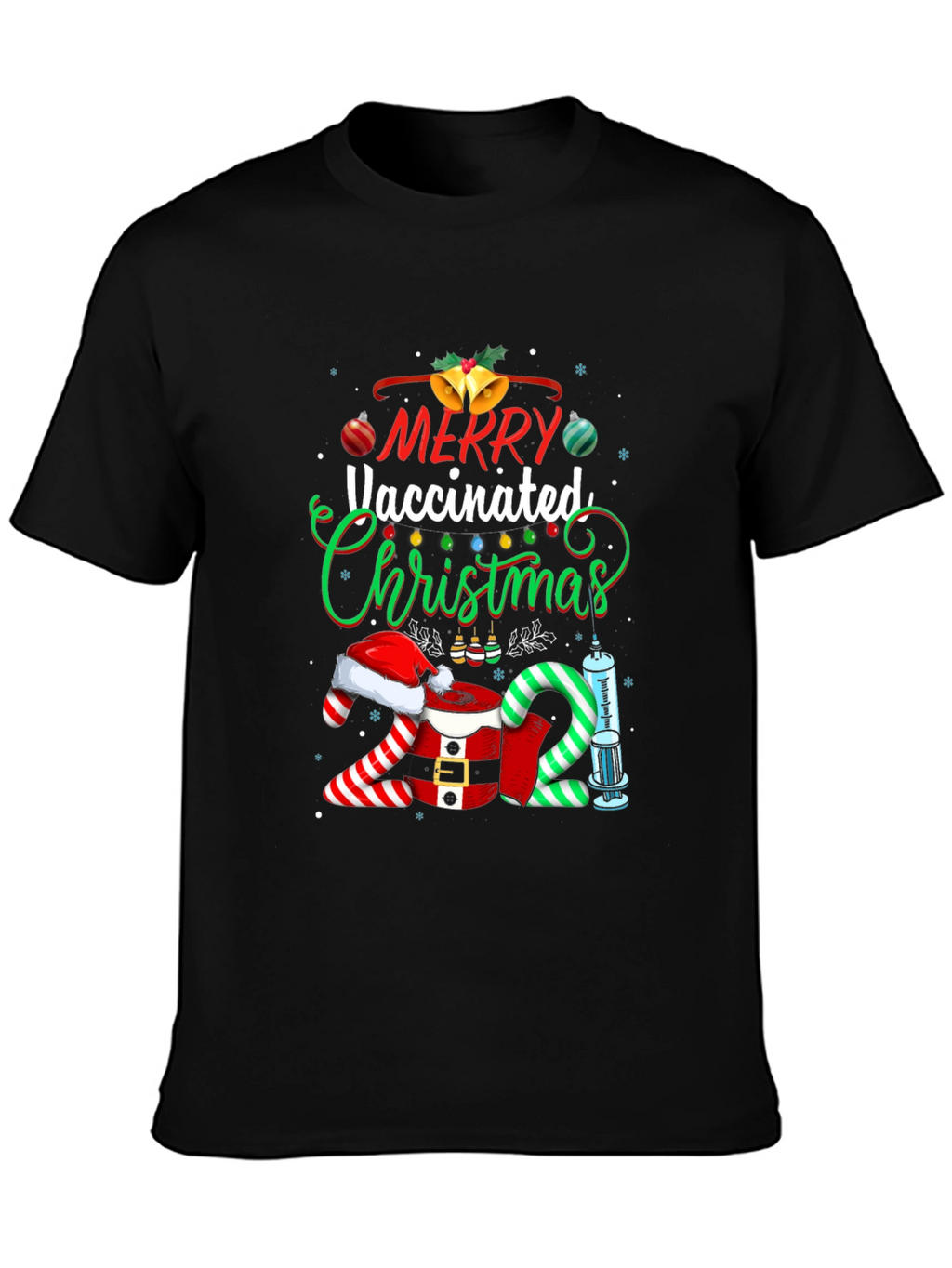 Merry Vaccinated Christmas 2021 T-Shirt