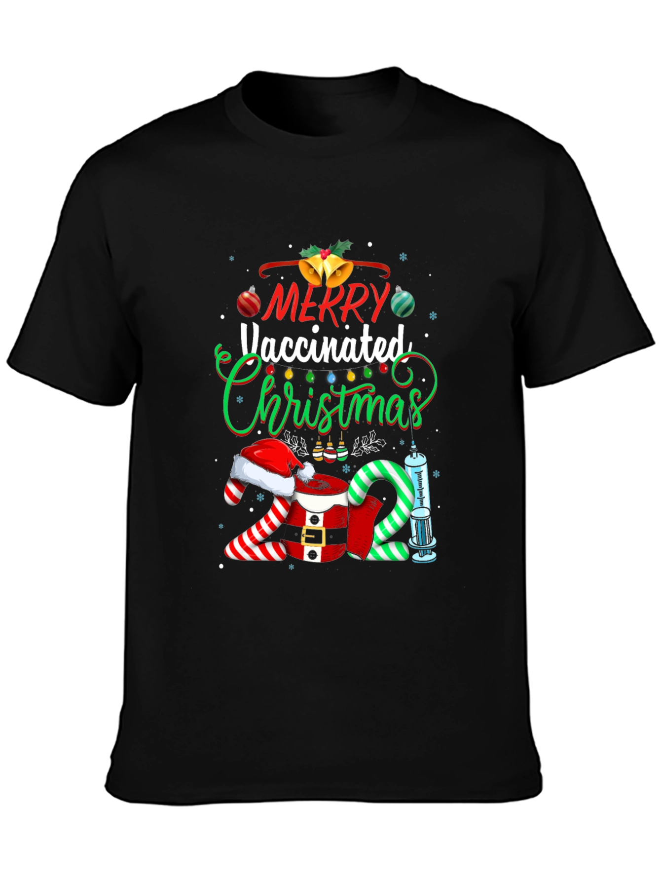 Merry Vaccinated Christmas 2021 T-Shirt