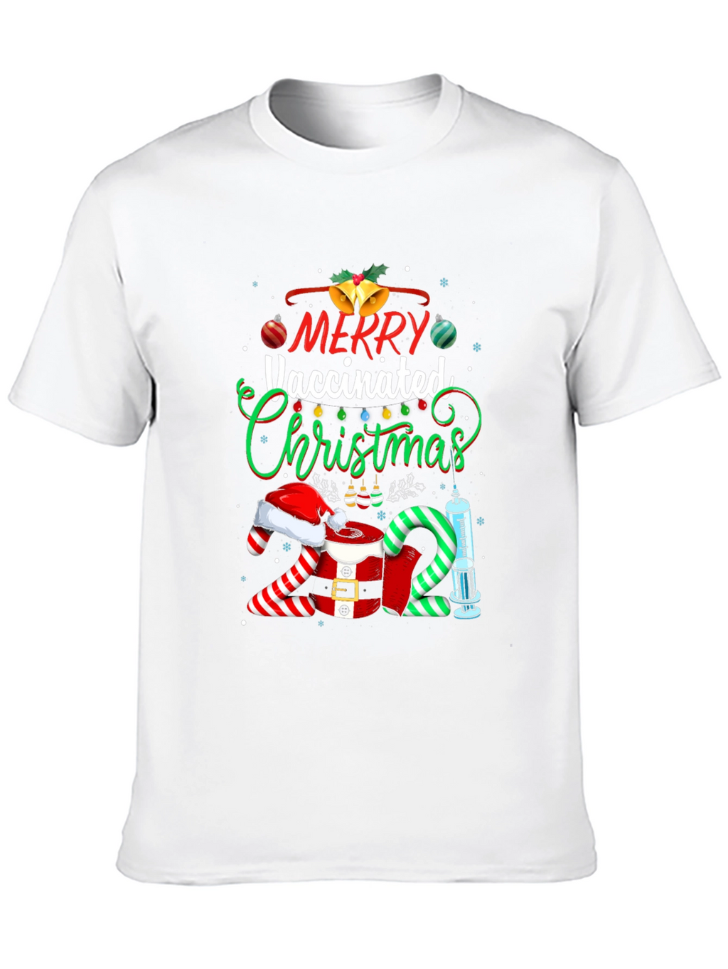 Merry Vaccinated Christmas 2021 T-Shirt