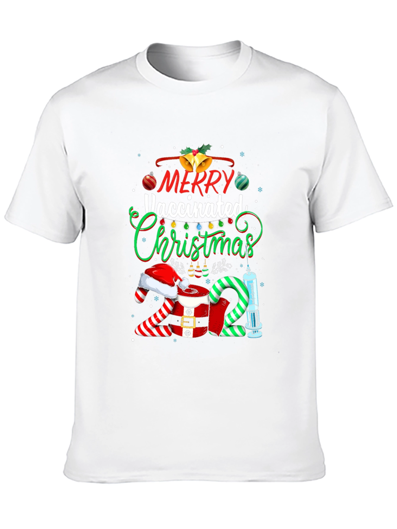 Merry Vaccinated Christmas 2021 T-Shirt