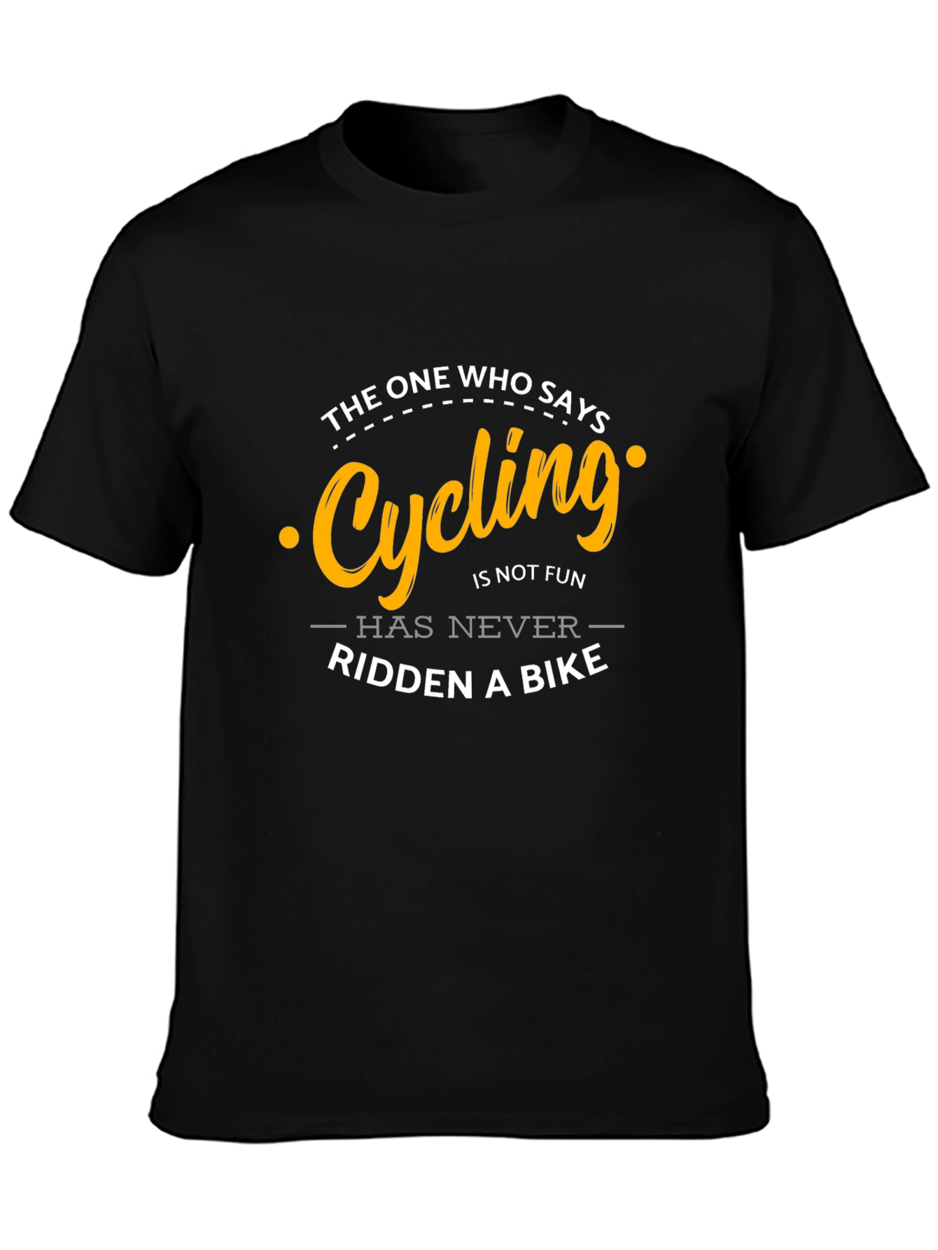 Cycling is Fun Graphic Tee - Black T-Shirt
