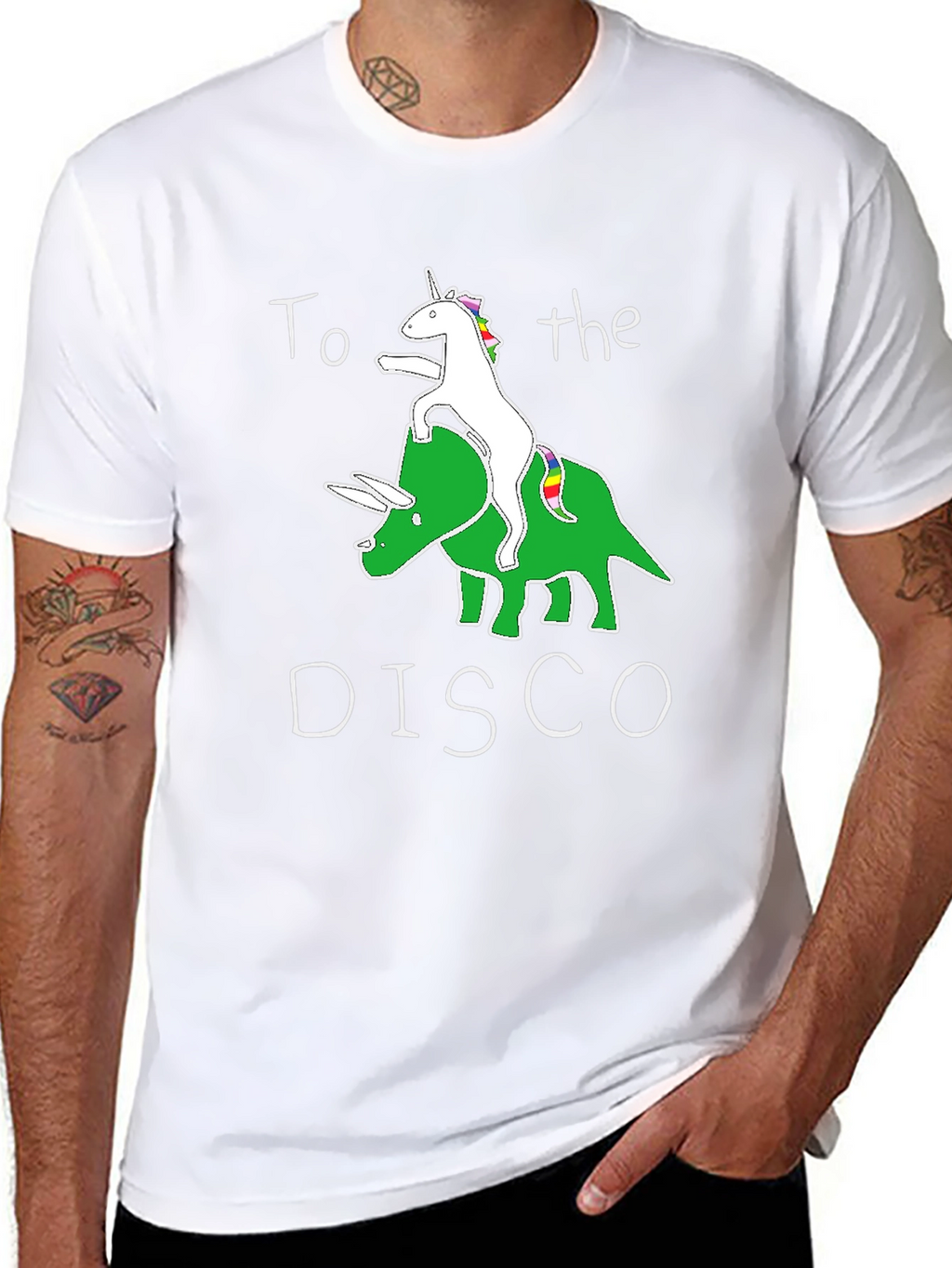 Unicorn Dinosaur Disco T-Shirt