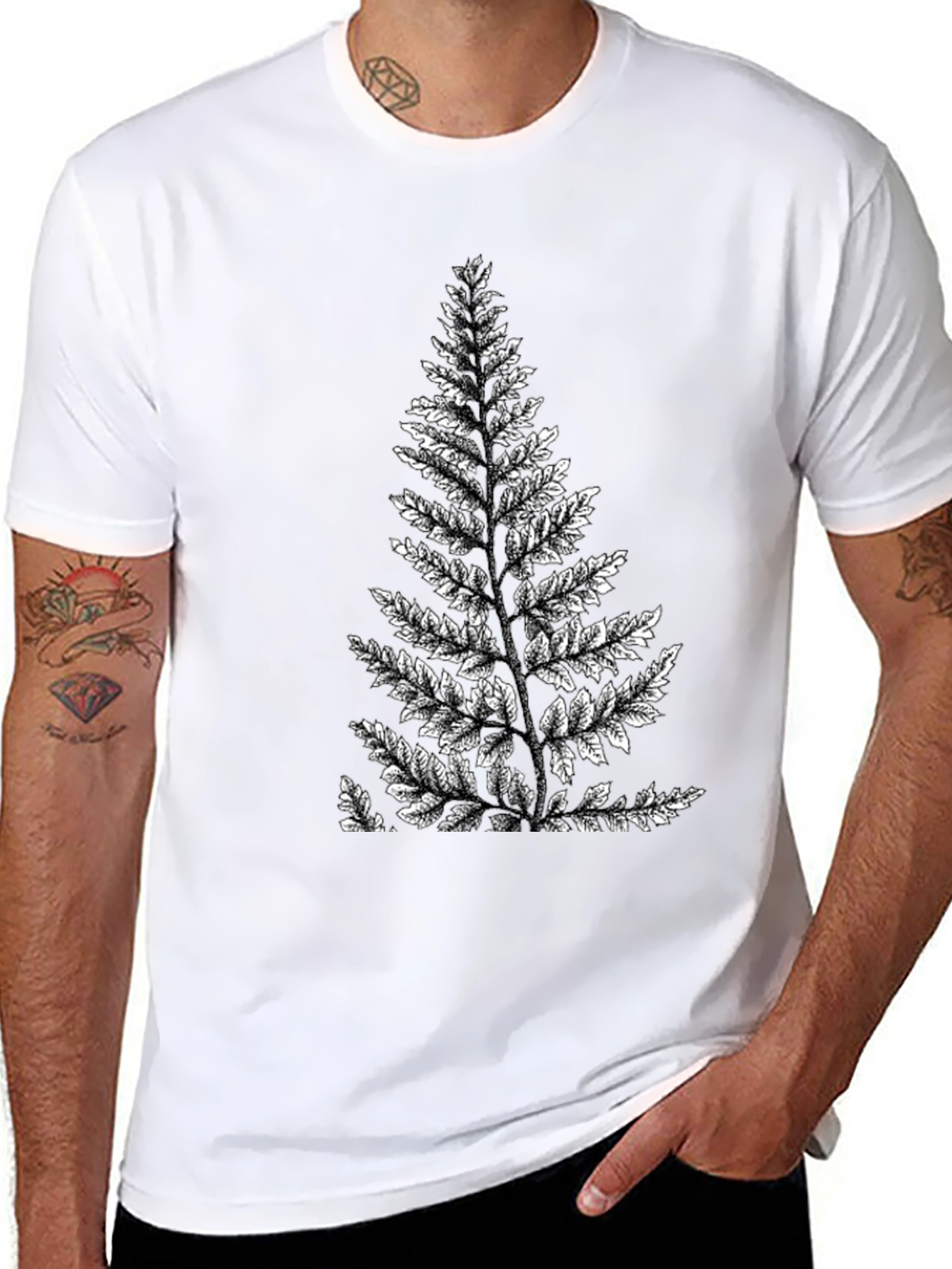Fern Graphic Black T-Shirt