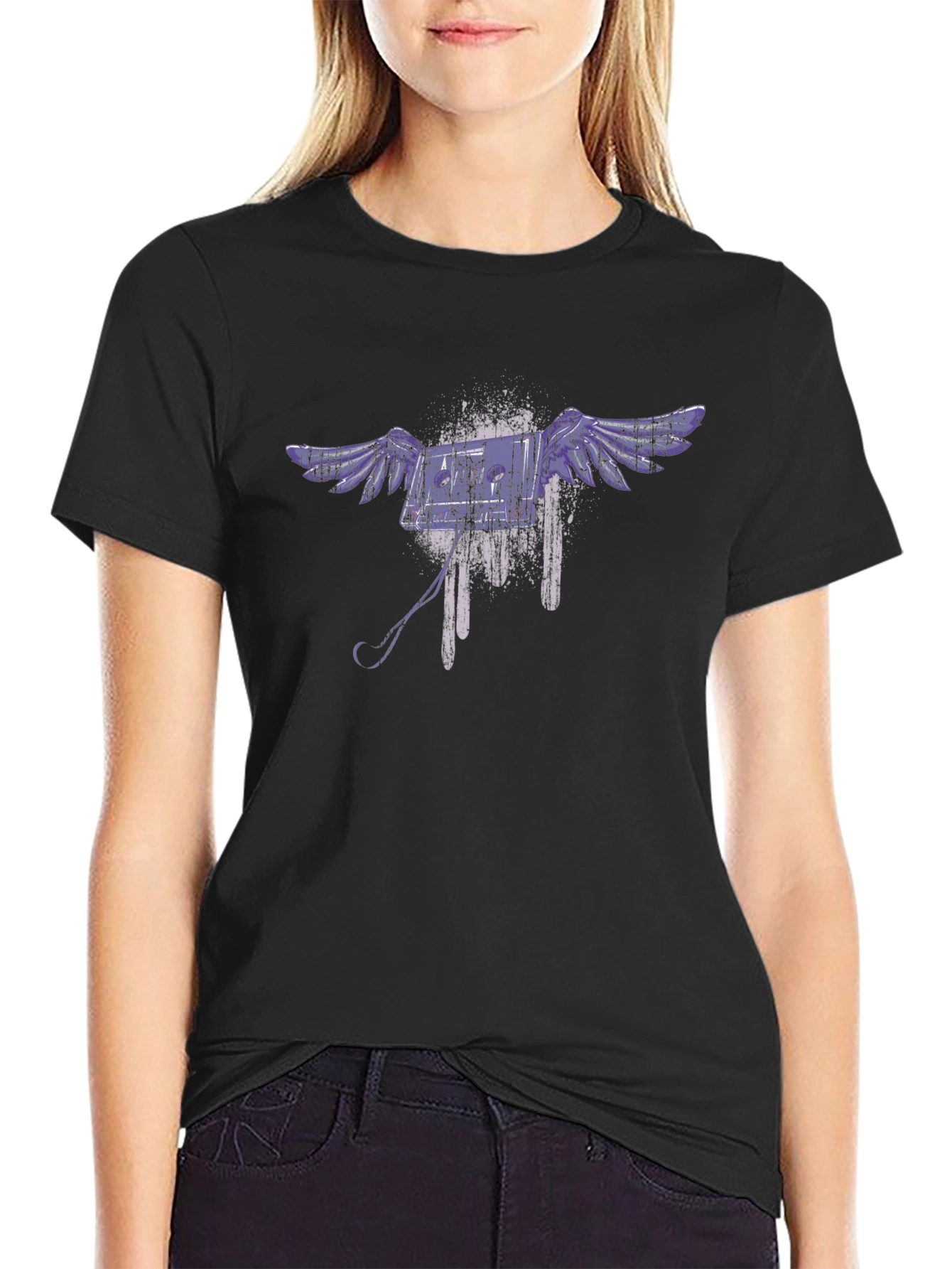 Urban Angel Graphic Tee - Mens Black T-Shirt