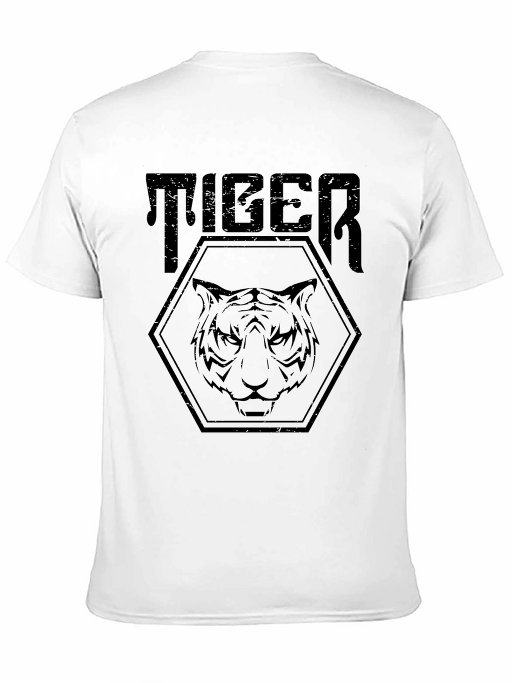 Tiger Graphic Print Black T-Shirt