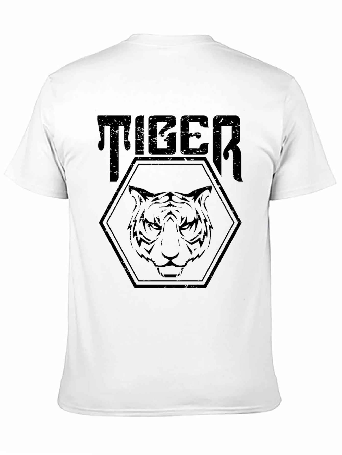 Tiger Graphic Print Black T-Shirt