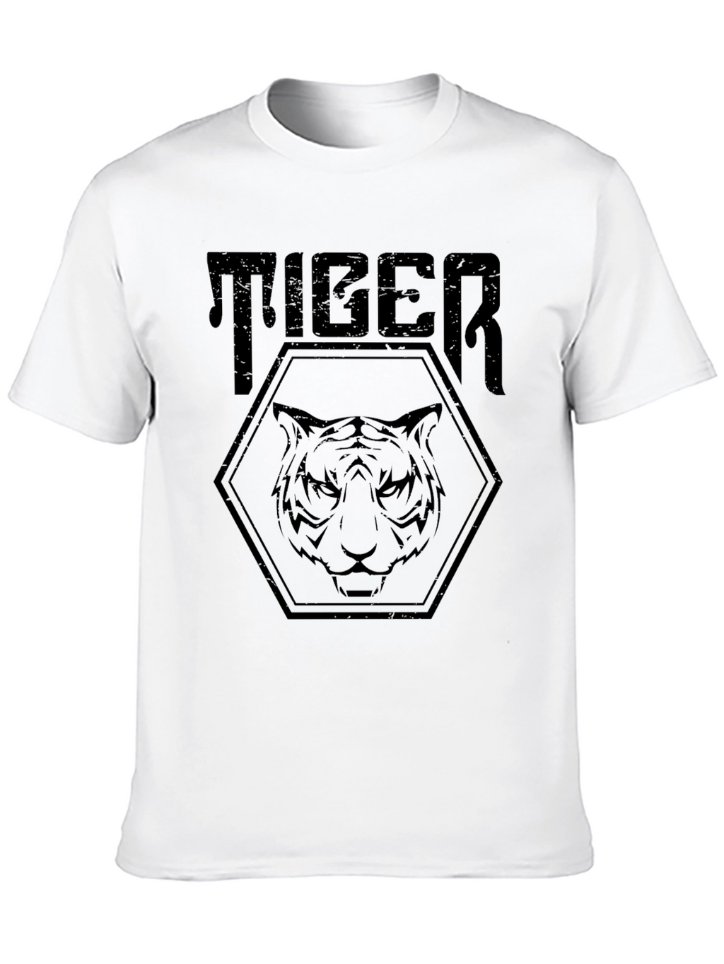Tiger Graphic Print Black T-Shirt