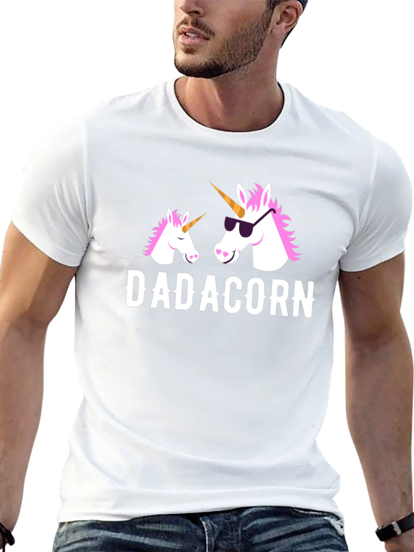 Dadacorn T-Shirt: Funny Unicorn Fathers Day Gift