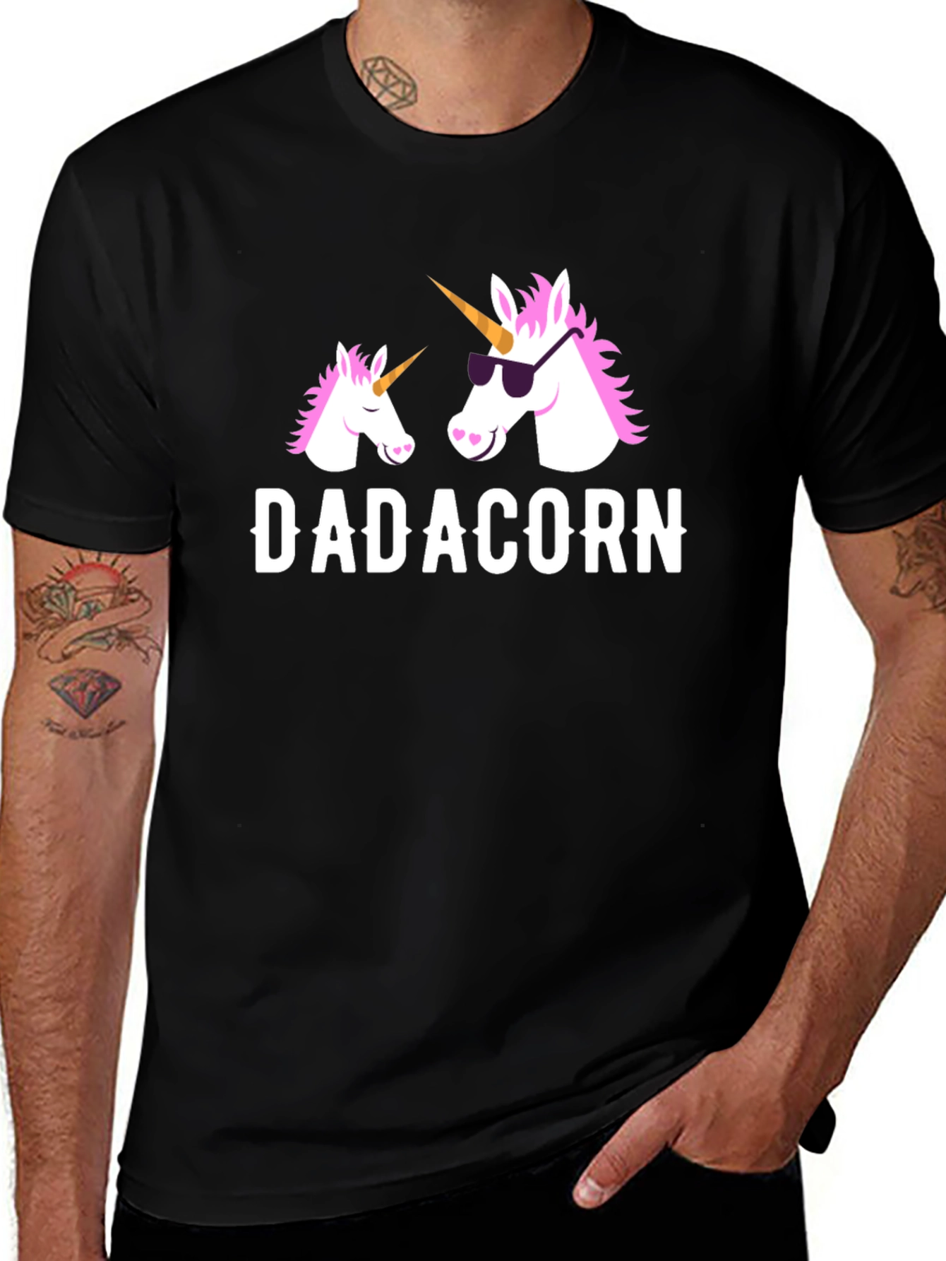 Dadacorn T-Shirt: Funny Unicorn Fathers Day Gift