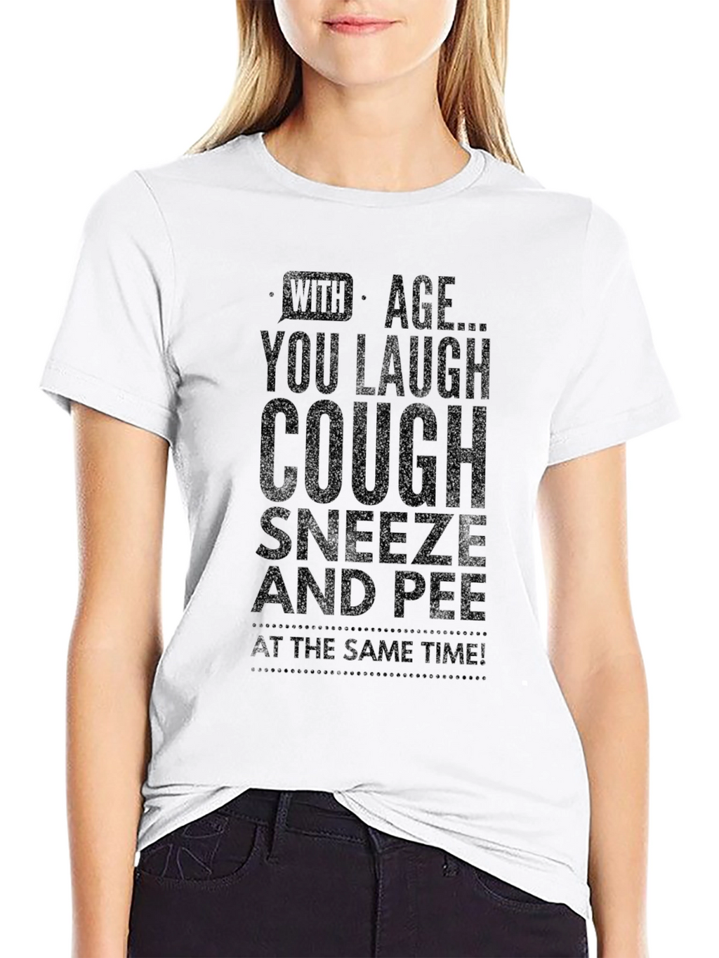 Humorous With Age... Black Graphic T-Shirt