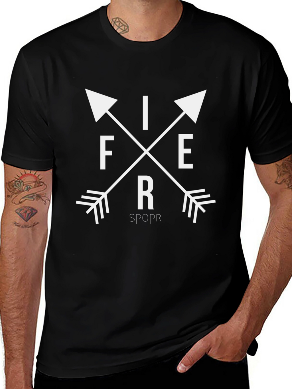 Fierce Arrow Graphic Black T-Shirt