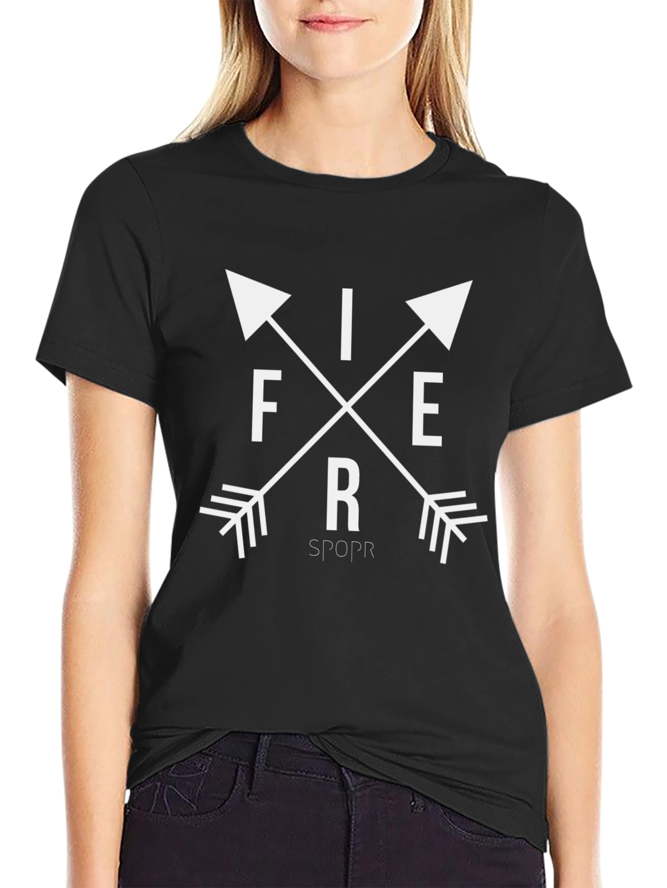 Fierce Arrow Graphic Black T-Shirt