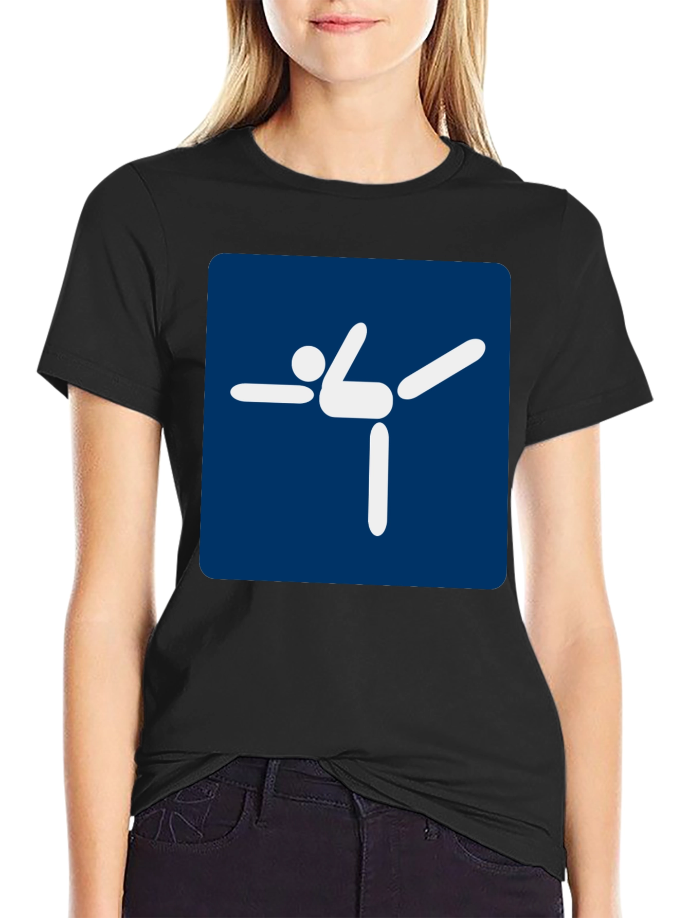 Yoga Pose Graphic Tee - Black
