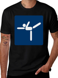 Yoga Pose Graphic Tee - Black