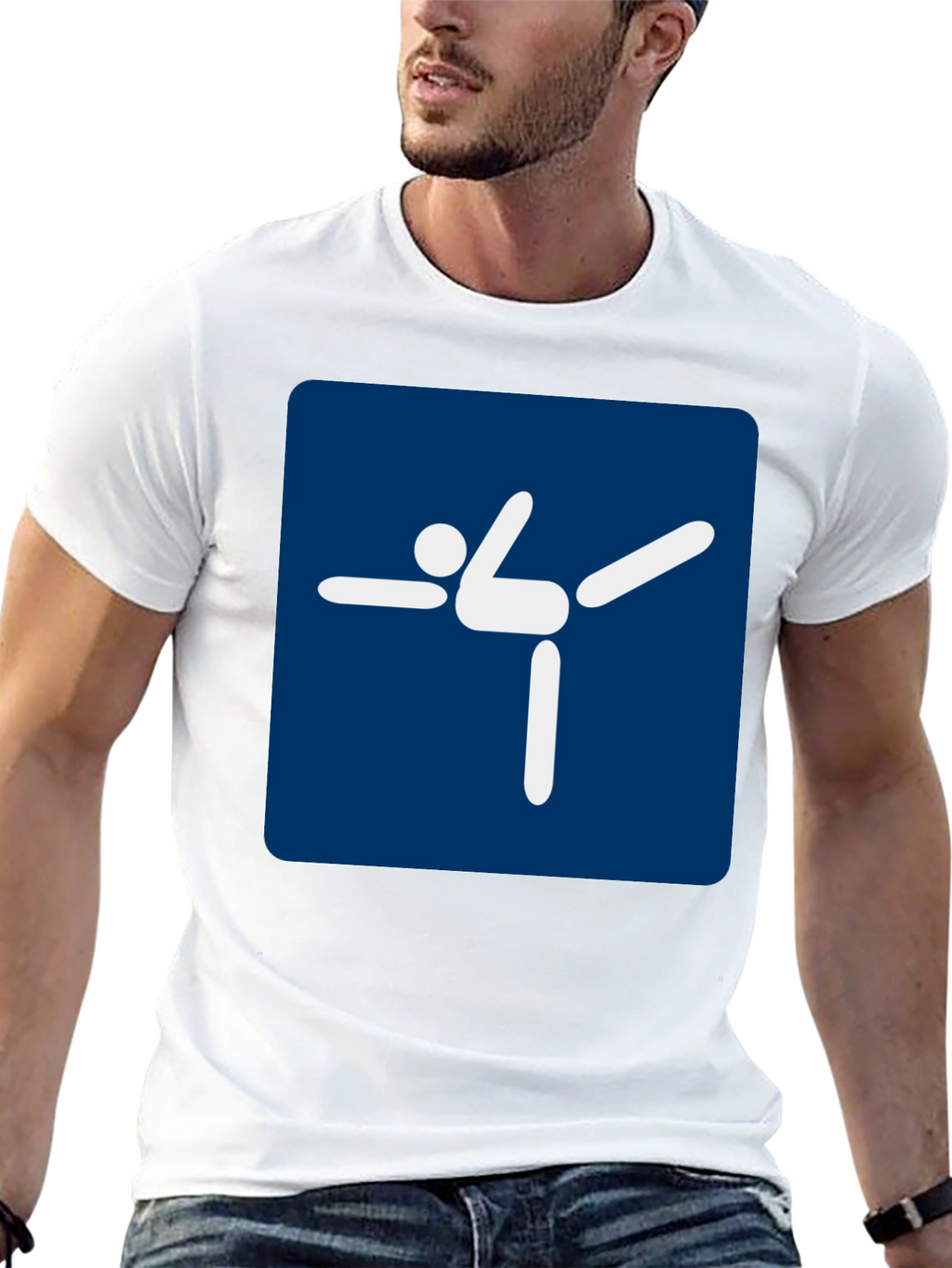 Yoga Pose Graphic Tee - Black