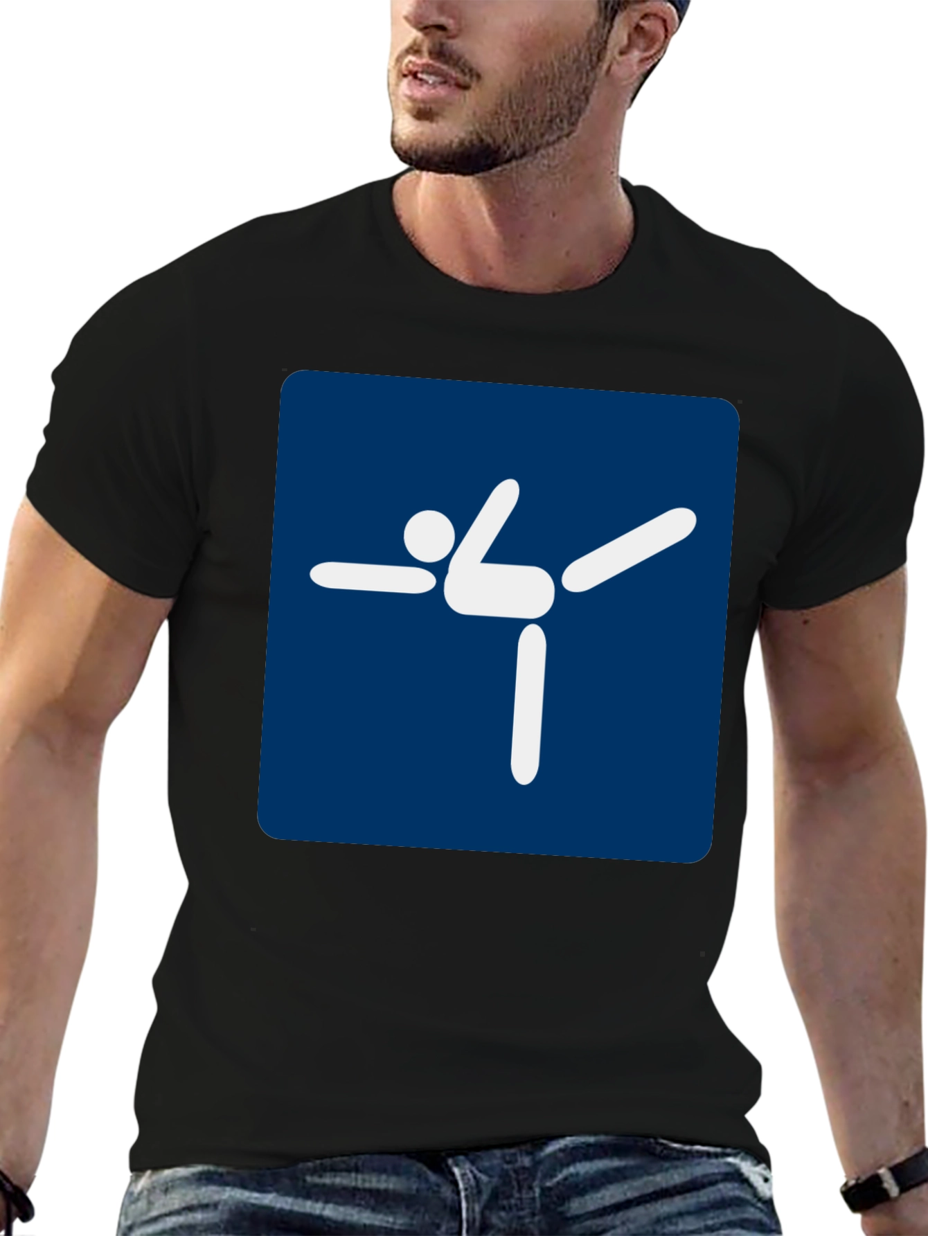 Yoga Pose Graphic Tee - Black